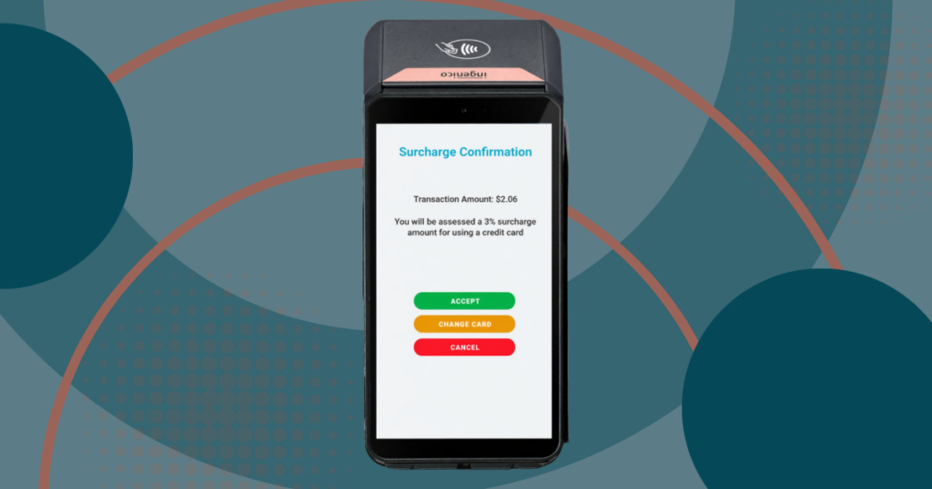 phone screen with surcharge confirmation